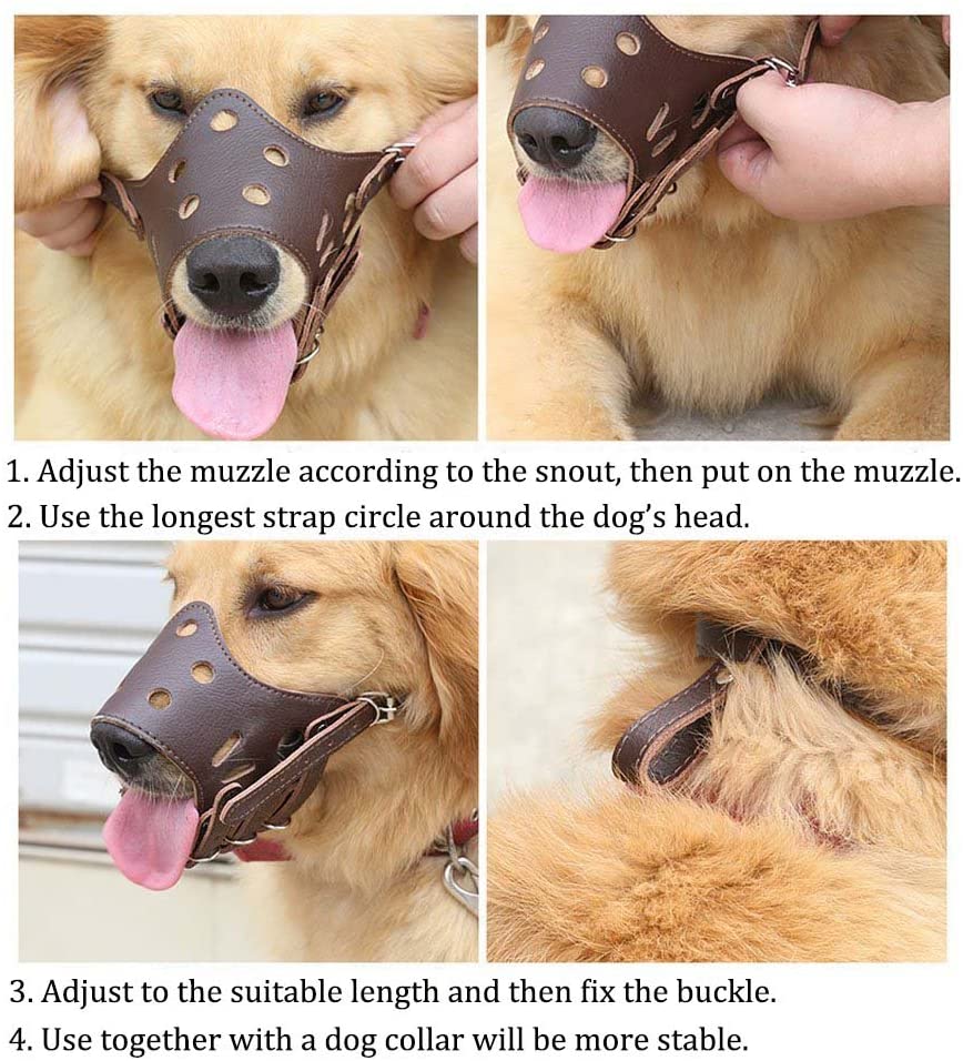 Dog Leather Muzzle GROOMY