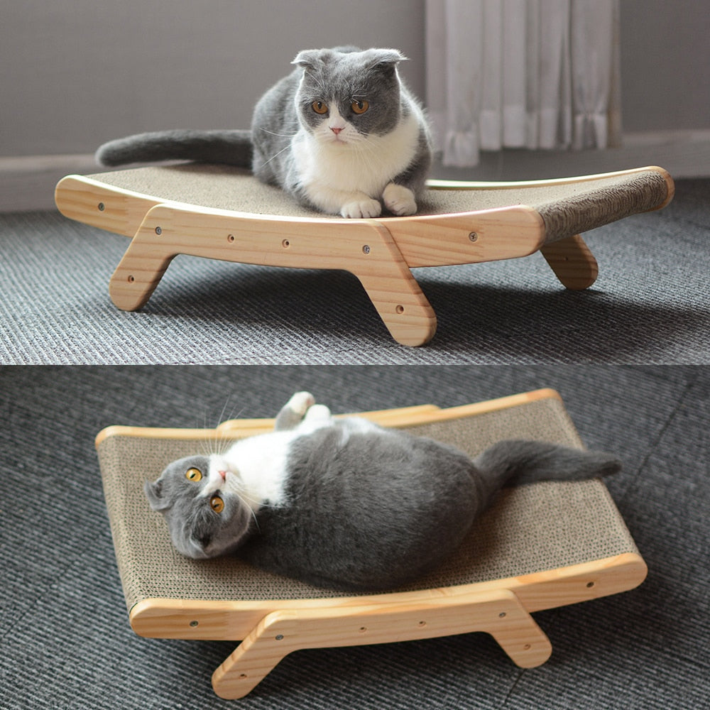 Cat Scratcher - Bed w/ Wood Frame GROOMY