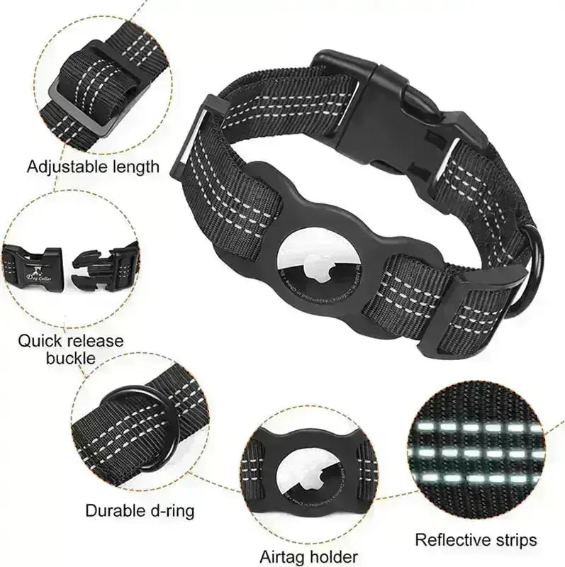 Lightweight AirTag Collar w/ Buckle - GPS Finder & Anti-Lost | GROOMY GROOMY