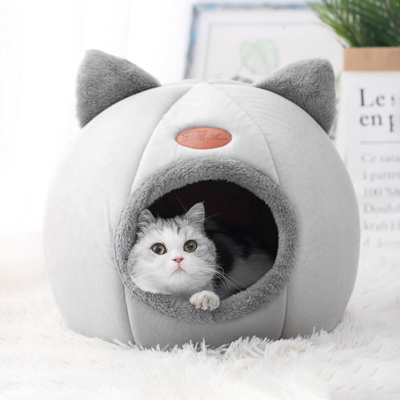 New Deep Sleep Comfort In Winter Cat Bed Iittle Mat Basket Small Dog House Products Pets Tent Cozy Cave Nest Indoor Cama Gato GROOMY