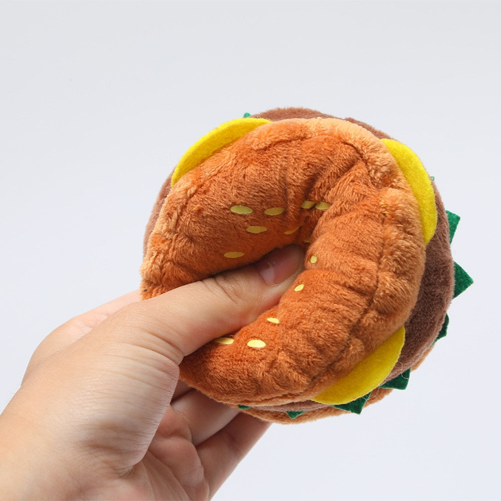 Squeaky Burger Pet Toy GROOMY