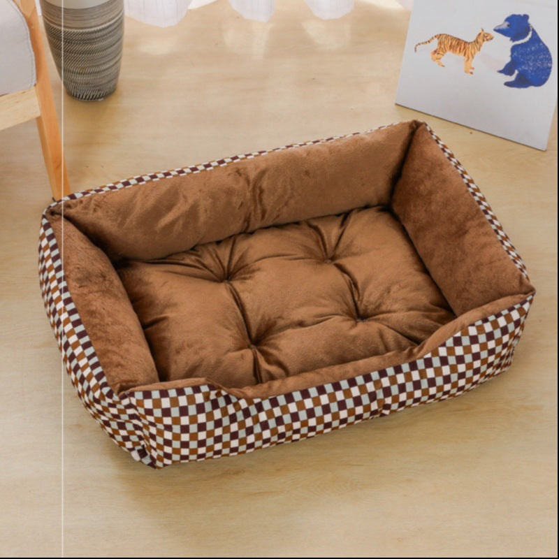 Luxury Square Plush Pet Bed GROOMY