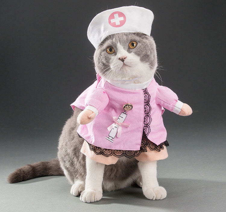 Stand-up pet costumes for cats and dogs GROOMY