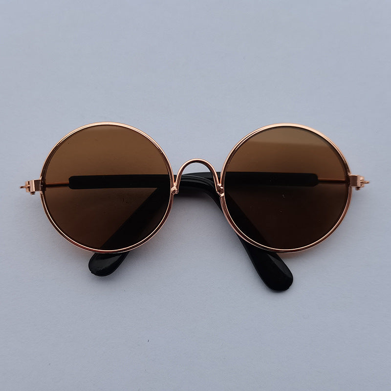 Vintage Round Pet Sunglasses With Strap GROOMY