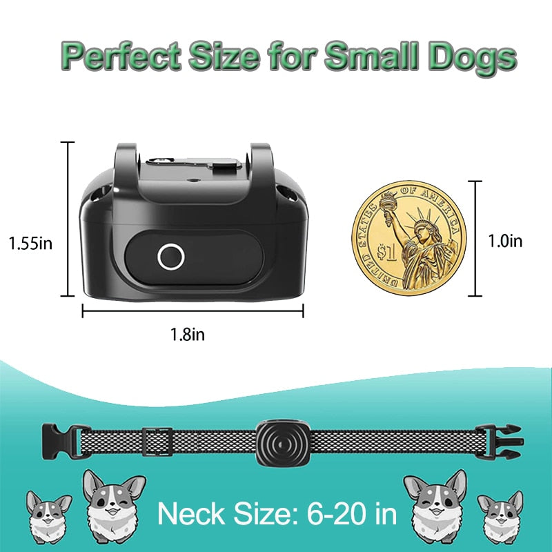 USB Ultrasonic Vibration Water Proof Collar Pet Dog Anti Bark Device Intelligent Electric Dogs Training Collar Dog Stop Barking GROOMY