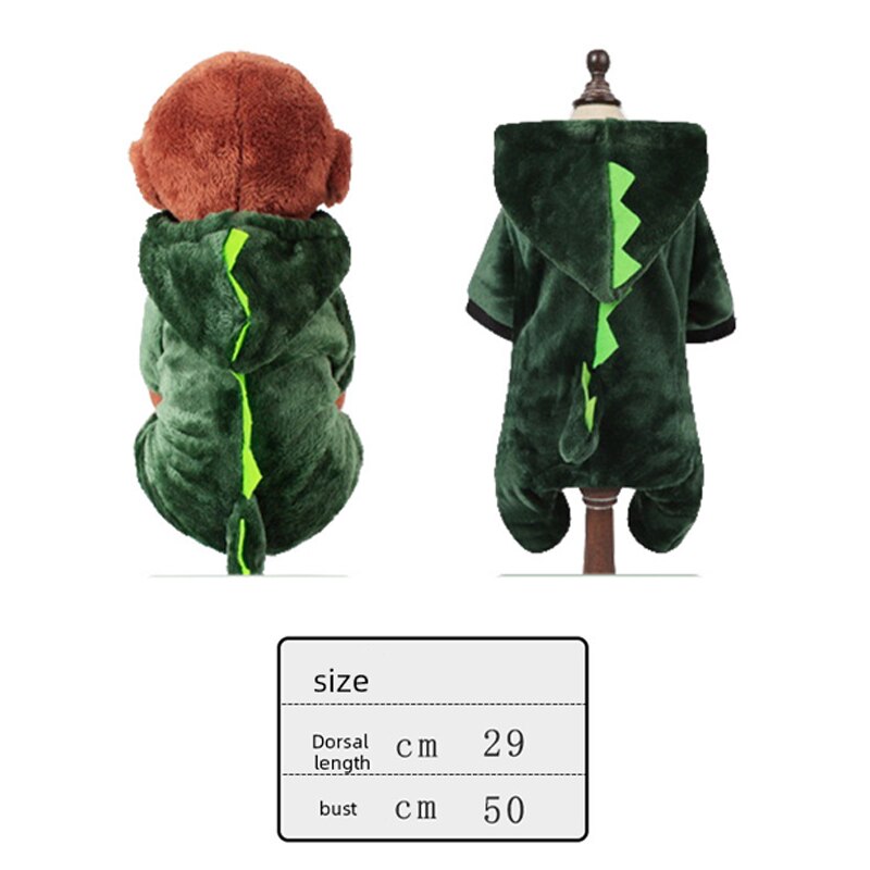 Small Pet Dinosaur Plush Coat GROOMY