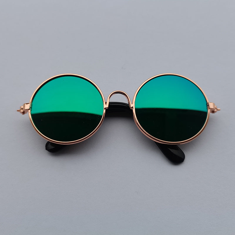 Vintage Round Pet Sunglasses With Strap GROOMY
