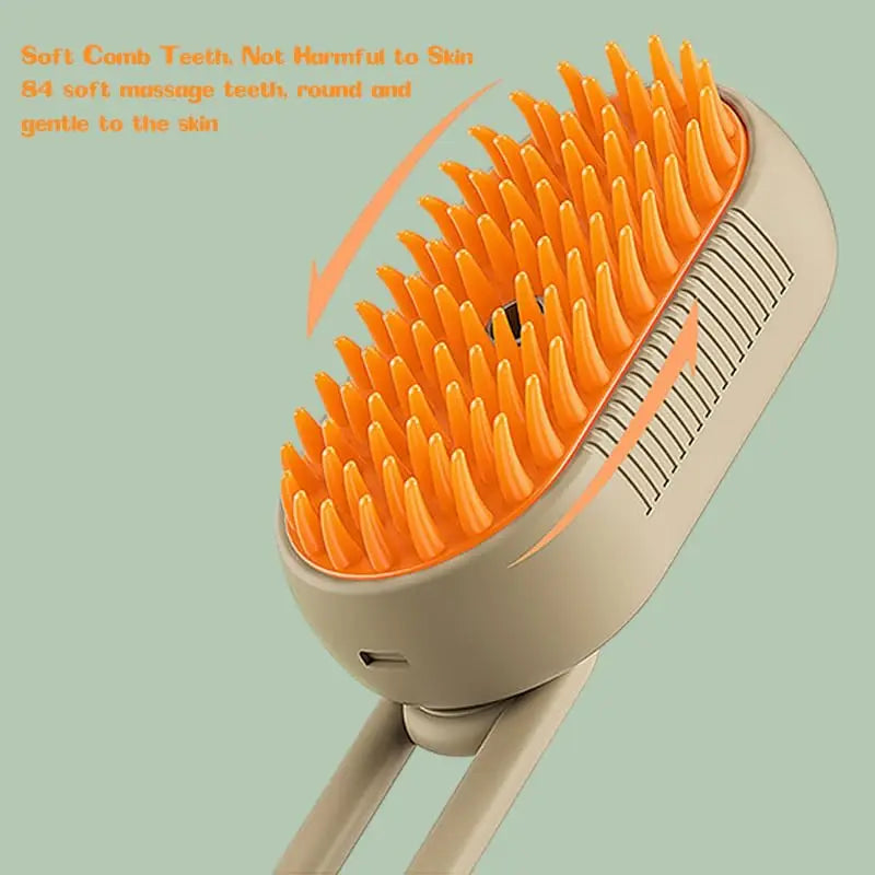 Steamy Dog Brush Electric Spray Cat Hair Brush 3 in1 Dog Steamer Brush for Massage Pet Grooming Removing Tangled and Loose Hair GROOMY