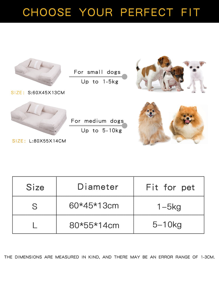 Washable Plush Cushion Pet Bed GROOMY