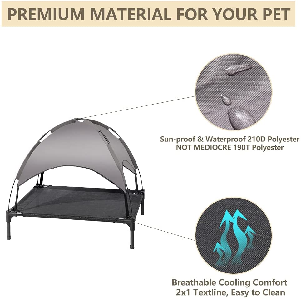 Pets 48in Elevated Cooling Outdoor Bed GROOMY