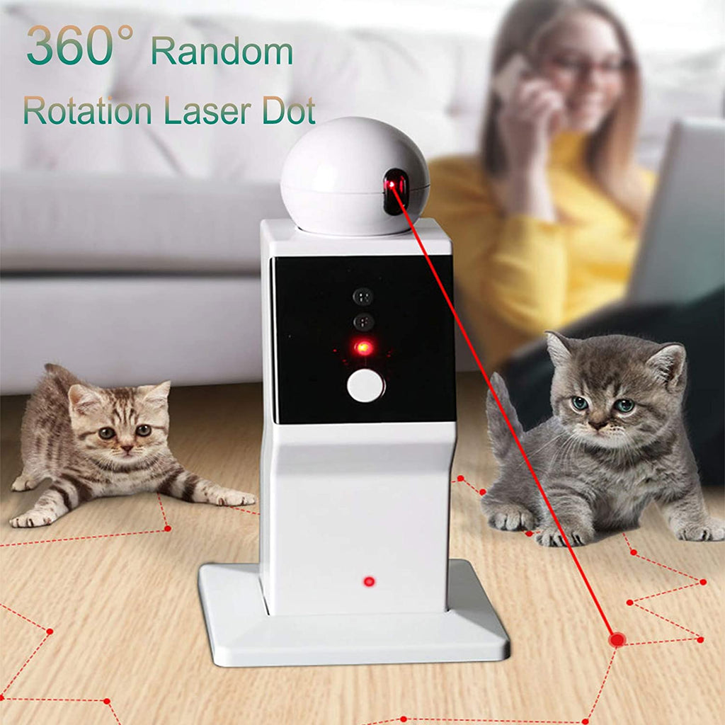 ATUBAN Cat Laser Toy Automatic,Random Moving Interactive Laser Cat Toy for Indoor Cats,Kittens,Dogs,Cat Red Dot Exercising Toy GROOMY