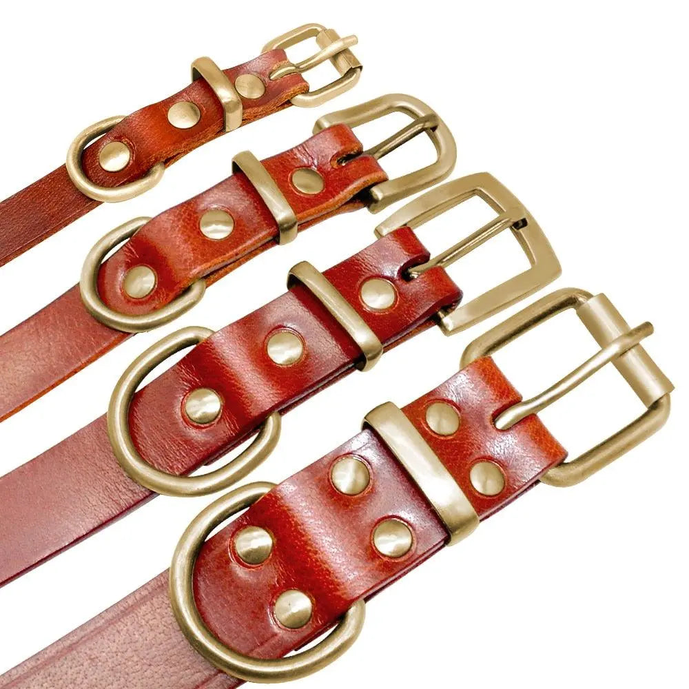 Personalized Leather Dog Collar - Engrave Your Pet's ID | GROOMY