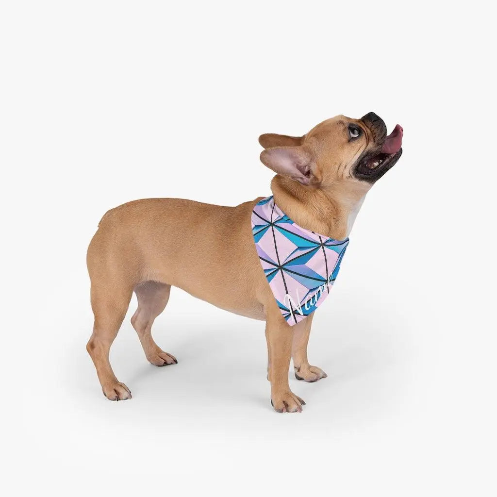 Custom Dog Bandana - Pink Diamond Patterns GROOMY