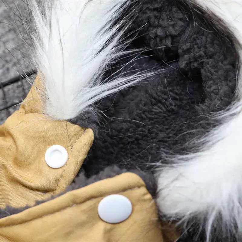 Dog Coat & Jacket w/ Fur-Trim - Dog & Cat Apparel GROOMY