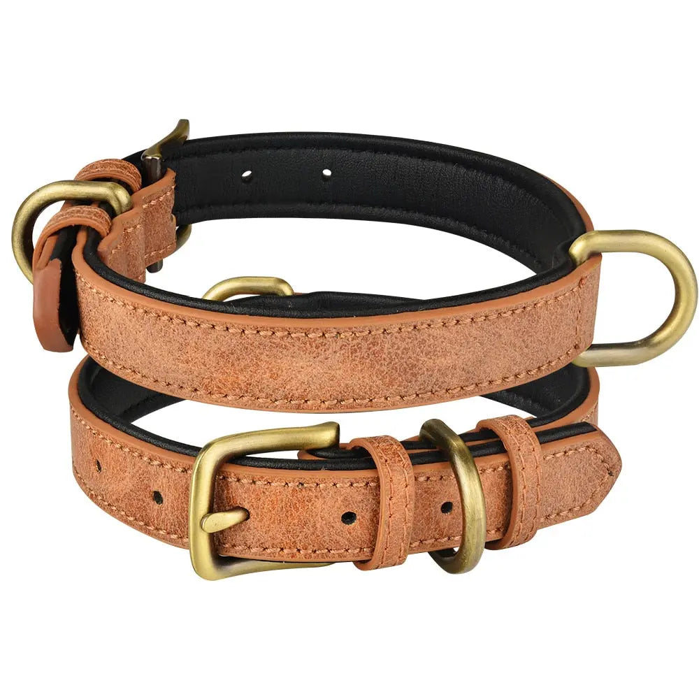 Dog Leather Collar - Premium Genuine Leather GROOMY