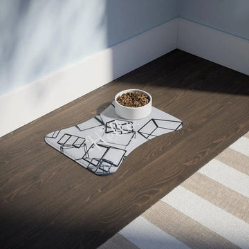 Personalize Pet Food Mat - Square Patterns GROOMY