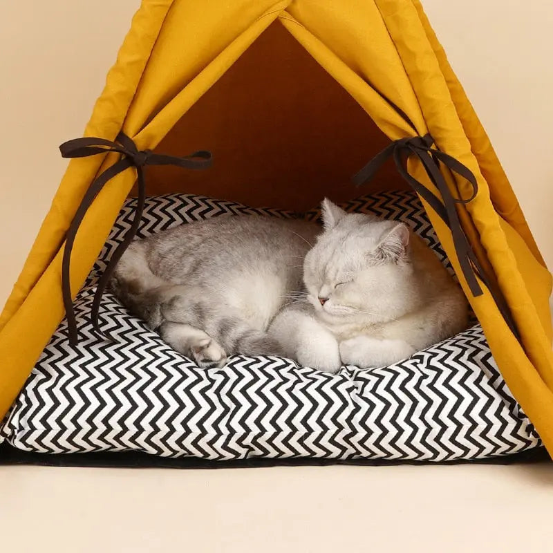 Pet Teepee Bed - Comfortable & Portable Indoor Pet Tent | GROOMY