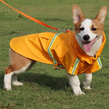 Reflective Dog Raincoat - Dog & Cat Apparel GROOMY