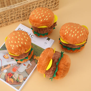 Squeaky Burger Pet Toy GROOMY