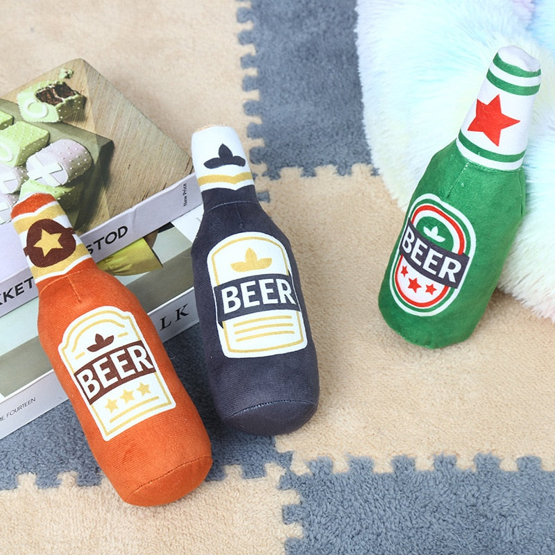 Beer Bottle Shape Squeaky Toy GROOMY