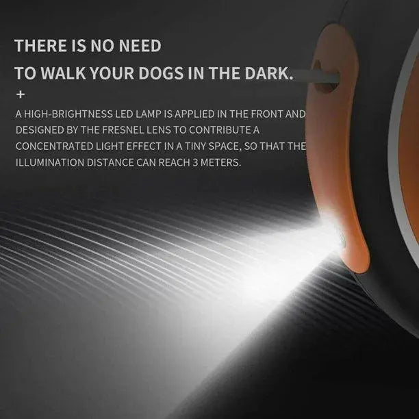 Smart LED Retractable Dog Leash GROOMY